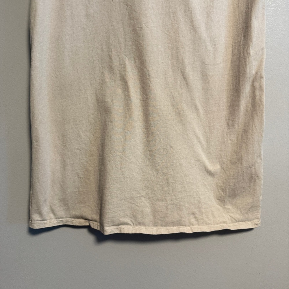 Reformation Tan Organic Cotton Longer Line Tee Size S - Picture 5 of 10